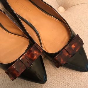 Jcrew black pointed toe flats